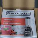 BLACK+DECKER Countertop Blender with 6-Cup Glass Jar, 10-Speed Settings, Black, BL2010BG