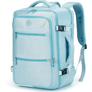 Sowaovut Travel Laptop Backpack, Extra Large High School College Backpacks, Flight Approved Daypack Business Bag Fit 17.3 inch Laptop for Men Women (Light Blue)