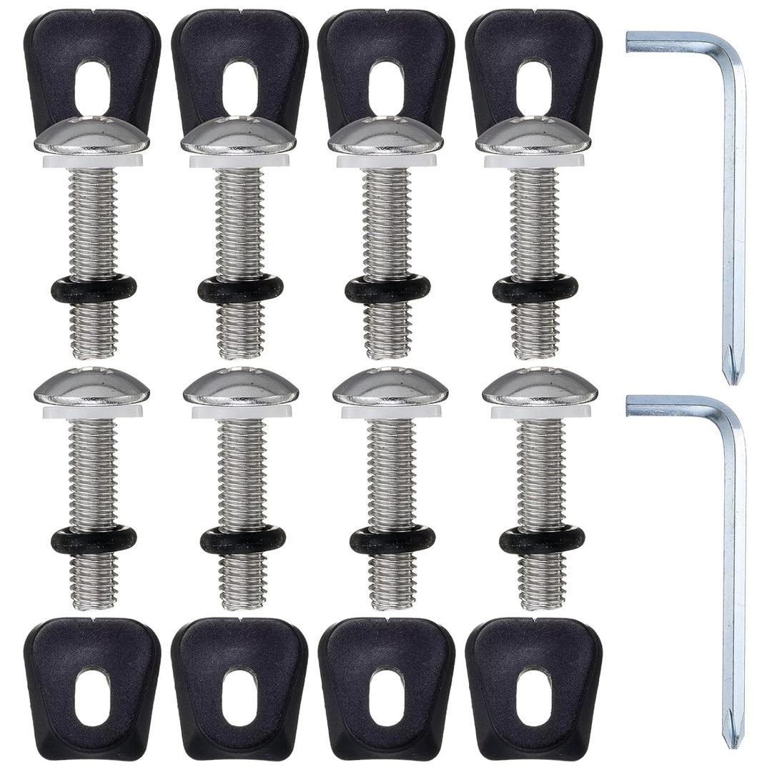Weysat 2 Set Wakeboard Binding Screws Thumb Screw Hardware Kit, 8 Pcs in Total Weysat 2 Set Wakeboard Binding Screws Thumb Screw Hardware Kit, 8 Pcs in Total