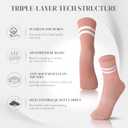 Pilates Socks with Grips for Women Long Non-Slip Yoga Grippy Socks for BarreBalletDance & HospitalAnti-Skid Workou (5.5-10, Black/White/Grey/Pink)