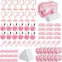 120 Pcs Spa Party Favors Supplies Bulk, Include Face Mask Mixing Bowl Set, Air Cushion Comb, Mirror, Headband, Scoop, Hair Bands, Cosmetic Bags, Face Wash Cloths for Spa Sleepover Birthday Party