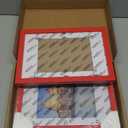 wyooxoo 8x12 Picture Frame Set of 2 Made of Solid Wood Red Photo Frames Display Pictures 6x8 with Mat or 8x12 Without Mat Colorful Frame For Tabletop Display or Wall