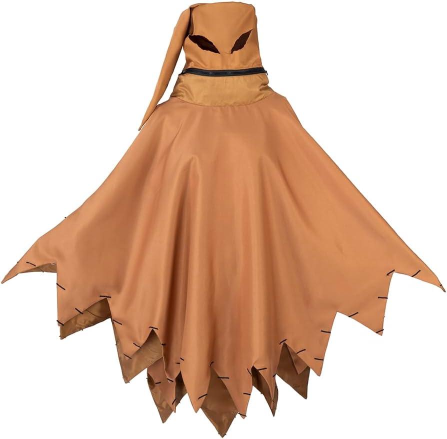Oogie Boogie Cloak Hooded Robe Cape Christmas Cosplay Costume for Adult