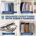 Zober Premium Quality Space Saving Luxurious Velvet Hangers Strong and Durable Hold Up to 10 Lbs - 360 Degree Chrome Swivel Hook - Ultra Thin Non Slip Suit Hangers, Royal Red/Burgundy - 50 Pack