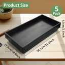 RooTrimmer 1020 Nursery Pot Trays 5 Pack, Plastic Flat Seed Starter Tray, Reusable Seedling Starting Tray for Holding and Carrying Plant Pots (Black), TP1020-5P