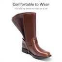 DREAM PAIRS Toddler Girls Mid Calf Boots Side Zipper Riding Shoes (2 Little Kid, Brown)