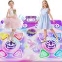 Dance Mat Toy Gift for Kids Ages 3 4 5 6 7 8 9 +, 2 Player Electronic Dance Pad with Music & Lights, for Boys and Girls Fun Floor Game for Birthdays, Christmas, Active Play at Home