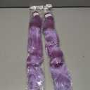 Long Purple Braiding Hair 24 Inch Pre Stretched Synthetic Braiding Hair Extensions for Braids Rumi Purple Hair Extensions Yaki Texture for Stage Party Halloween Costume Cosplay 2 Packs