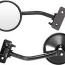 ECCPP Driver and Passenger Side Mirrors Fit for 1997-2017 For Jeep Wrangler JKU JK CJ YJ TJ Manual Adjustment Round Mirror View Mirrors Adventure Mirrors Replacement
