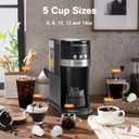 REVOTRA Single Serve Coffee Maker for Pods & Ground Coffee, 6 to 14oz Brew Sizes, Strong Brew Option, Fast Brewing, Compact Design with Removable 40oz Reservoir