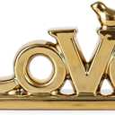 Love Sign Decoration - Gold Bird Sculpture Personalized Love Decor for Home, Living Room, Bedroom, Desktop & Cabinets