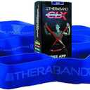THERABAND CLX Resistance Band with Loops, Fitness Band for Home Exercise and Workouts, Portable Gym Equipment, Best Gift for Athletes, Individual 5 Foot Band, Blue, Extra Heavy, Intermediate Level 2