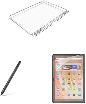 Tablet Bundle for Amazon Fire HD 10, (13th Gen, 2023 release). Included: Made for Amazon Clear Case, Stylus Pen and NuPro Antiglare Screen Protector