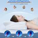 Ultra Pain Relief Cooling Pillow for Neck Support, Adjustable Cervical Pillow Cozy Sleeping, Odorless Ergonomic Contour Memory Foam Pillows, Orthopedic Bed Pillow for Side Back Stomach Sleeper