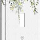 Light Switch Covers 1 Toggle Eucalyptus Sage Green Watercolor Plant Leaves Single Toggle Wall Plate Decorative Switchcover Electrical Switchplate For Country Bathroom Bedroom Decor(2 Pack)
