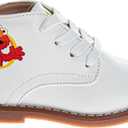 Josmo Baby Elmo Sesame Street Walking Shoes - Lightweight Synthetic First Step Walker Dress Boots Non-Slip Bottom High top - Elmo White (Size 3 Infant)