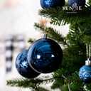 Senjie Night Blue Shatterproof Christmas Ornaments, 32pcs Set, Traditional Style, Plastic Material, Christmas & Wedding Occasion
