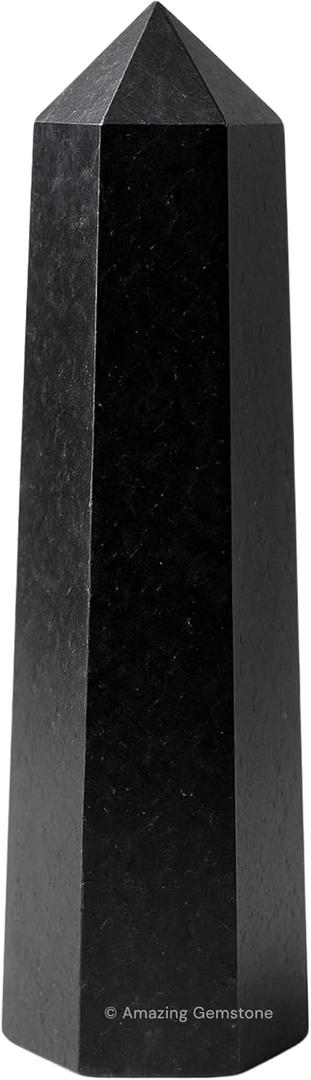 Amazing Gemstone Black Tourmaline Crystal Towers ~ Natural Healing Crystal Point Obelisk for Reiki Healing and Crystal Grid (2" to 3" INCH)