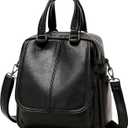sqlp Small Backpack Purse for Women Fashion Daily Use Purses Back Pack Travel Shoulder Bags (Black)