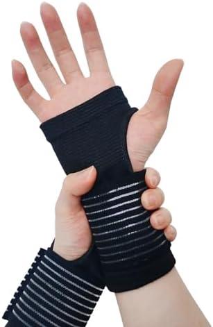 WOXVM 2 Pack Wrist Brace, Compression Wrist Support Splint for Women Men, Adjustable Wrist Strap Compression Wraps Fit Right Left Hand for Fitness, Carpal Tunnel Arthritis, Tendonitis, Wrist Pain