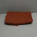 ZeeMart Linen Checked Table Cloth, Farmhouse Style Plaid Embroidered Rust Tablecloth, Water Resistant Rectangle Table Cloth, Terracota 60x120 Inches