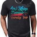 2025 Family Cruise Shirts Women It's A Family Trip Shirt Making Memories Together Cruise Ship Short Sleeve Tops Mint Green