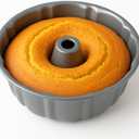 10-Inch Nonstick Cake Pan, Fluted Tube Pan for Pound Cakes, Muffins, Angel Food Cake, Coffee Cake, and More  Easy Release, Dishwasher Safe, Oven Safe, Heavy Duty
