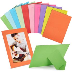 Juvale Picture Frame Craft Kit - 5x7 in, 30-Piece Multi-Color Set - Paper & Cardboard DIY Picture Frames with Easel Backs - Paintable Classroom & Wedding Photo Display