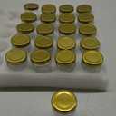 Vitrea 25 x Jam Jars Small 50 ml Jars with Screw Lids Gold Mini Preserving Jars Honey Jars Tasting Jars for Party Favours and Weddings Made in Germany