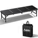 Anbte 4ft Low Folding Picnic Table with Storage Bag, 10.3" Height, Black