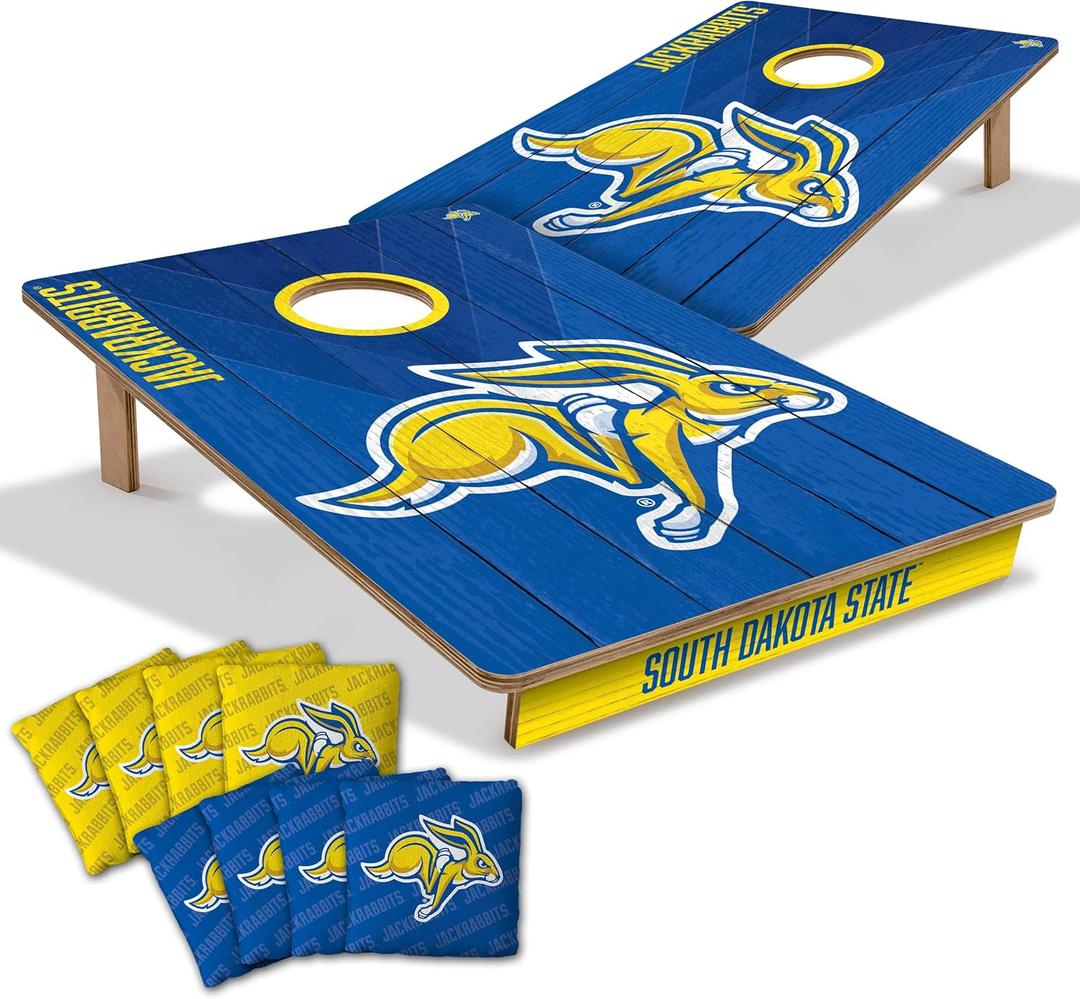 YouTheFan NCAA 2 x 3 Wood Cornhole Game with Logo Bags (South Dakota State Jackrabbits)