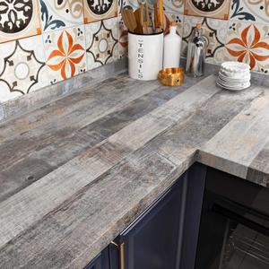 Brown Wood Contact Paper for Countertops Waterproof Shiplap Peel and Stick Wallpaper Removable Countertop Contact Paper Self Adhesive Wood Wallpaper for Kitchen Tables Cabinets 24 x 394