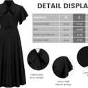 Floraltop 1920s Dresses for Women Vintage Flapper Dress 20s Costumes with Accessories Set Ruffle Cocktail Party Style Dress (M,Vintage,Black)