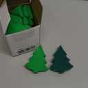 Tioncy 12 Pack Christmas Tree Kitchen Sponges Bulk Dual Sided Scrubber Sponges Dishwashing Non Scratch for Kitchen Accessories Dish Scouring, Green