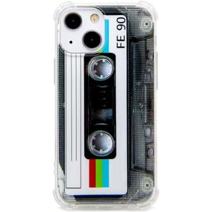 FAteamll Case for iPhone 13 Mini Matte Finish Heavy Duty Soft Back Cover with Reinforced Corners TPU Soft Bumper Retro Cassette Tape Case Compatible with iPhone 13 Mini