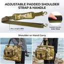 KastKing BaitSpace Fishing Tackle Bag With 4 Tackle Boxes & Removable Bait Binder, Water-Resistant Tackle Storage, Durable Fishing Gear, Adjustable Shoulder Strap (Medium - 4*3600 Trays, B: Khaki Camo)