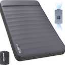 Elegear CumbreX™ Air & Foam Self Inflating Sleeping Pad, Built-in Electric Pump 4" Ultra-Thick Memory Foam Camping Mattress with Pillow Double Camping Pad 4-Season R-Value 9.5 Camp Mat (Grey, Full)