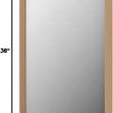 LOAAO 24X36 Gold Bathroom Mirror, Rounded Rectangle Gold Frame Mirror, Brushed Gold Bathroom Vanity Mirror Wall-Mounted, Anti-Rust, Hangs Horizontally or Vertically