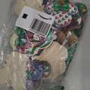 48 PCS Christmas Mouse Wooden Ornaments, Christmas Tree Ornaments Pendants Tags, Holiday Hanging Slices with Ropes for Home Office Party Xmas Decorations