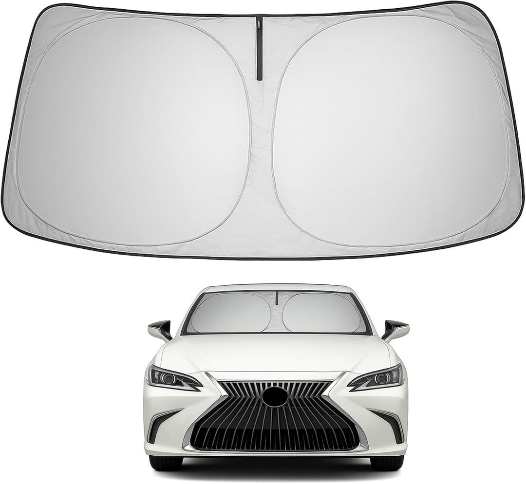 Proadsy 2025 Upgrade Windshield Sun Shade Custom Fit Lxus ES 2019-2024 2025 4-Layer Foldable Front Sunshade Protector Sun Visor Blocks UV Rays Keep Car Cooler