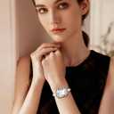Mosonio Slim Bracelet Band with Sparkly Accents Compatible with Apple Watch Bands 46mm 45mm 44mm 49mm 42mm(Series 3 2 1)/ 38mm 40mm 41mm 42mm(Series 11 10) for Women, Stylish Adjustable Link Thin Metal Strap for iwatch Ultra Series 11 10 9 8 7 6 5 4 SE 3 2 1 (Starlight)