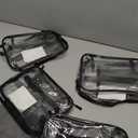 Clear Makeup Bag, 4Pcs Clear Makeup Bags with Zipper, 6.7x9.5x4.3 Inch PVC Small Toy Storage with Handle, Travel Pouch for Home, Toy Room, Outdoor, Small Storage