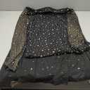 Women Sequin Mermaid Prom Dress Long Sleeve Rhinestone Evening Gown (Black, M)
