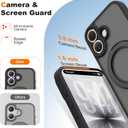 Compatible with iPhone 17 Case with Magnetic Ring Stand [Compatible with Mag-Safe] [Military-Grade Protection] 17 Phone Case 6.3",Black