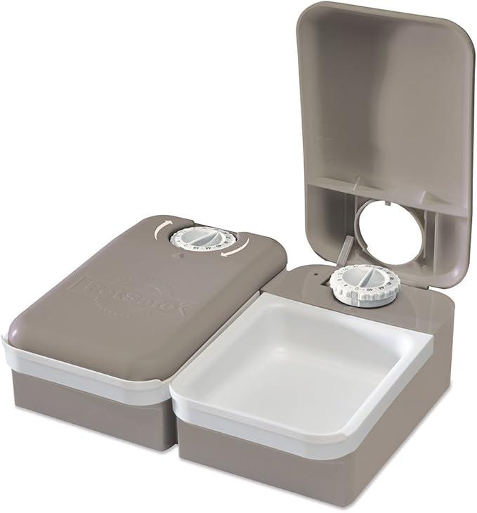 PetSafe PFD11-13706 Automatic 2 Meal Cat and Dog Feeder - Cat and Dog Food Dispenser - Battery Powered, White