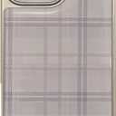 Compatible with iPhone 16 Pro Max Case, Aesthetic Cute Checkered Soft TPU Hard Back Shockproof Protective Cover for Women Girls-Blue