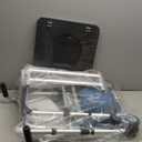 Shower Chair with Wheels Folding Armrests Can Be Upturned Rolling Shower Wheelchair Bedside Commode Chair Toilet with Detachable Bucket for Seniors and Disabled, Weight Capacity 330lbs (White)