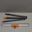 CLEANHOME Rubber Floor Squeegee for Concrete Floor, Tile Floor, Metal Aluminium Heavy Duty Garage Shower Floor Squeegee Broom for Removing Water, Commercial Scrubber Mop with Extendable Long Handle (Gray)