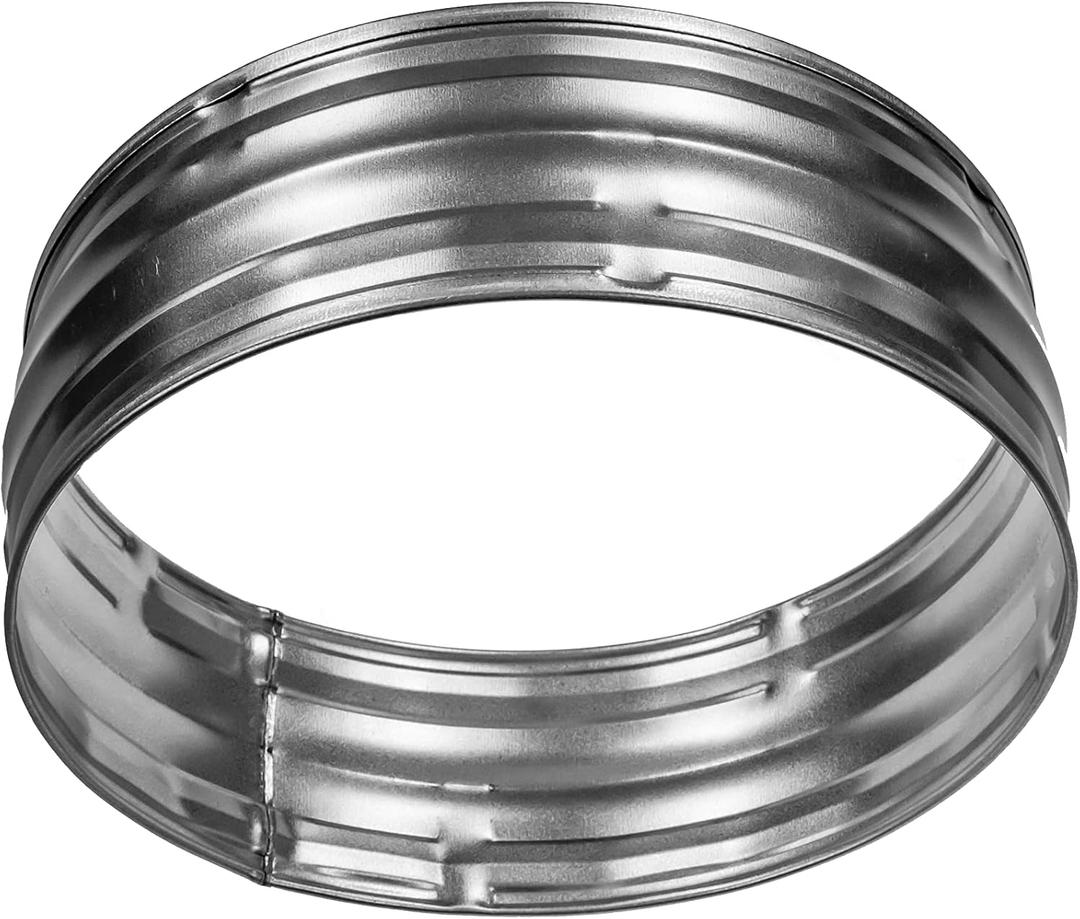 Galvanized Steel 12 Inch Dryer Vent Coupler - Metal Pipe Connection Without Gaskets - 12 Inch Couplings for Ducts