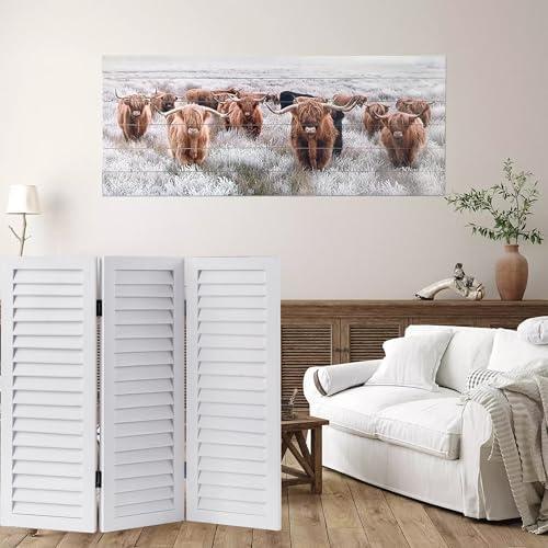 SOFE Wood Short Room Divider 3 Panel, 2.6 Ft Tall Shutters Folding Divider for Room Separation, White Room Partitions and Dividers Freestanding, Foldable Wall for Home Bedroom Office